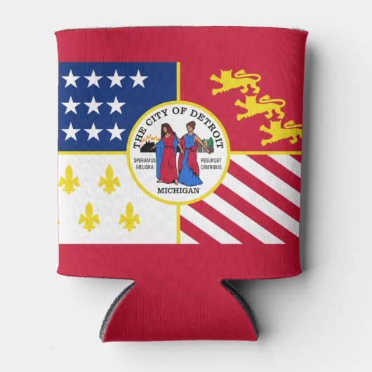 Vlag van Detroit, Koelbox van Michigan Blikjeskoeler (Voorkant)