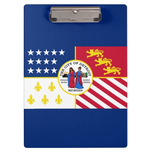 Vlag van Detroit, Michigan Clipboard Klembord (Voorkant)