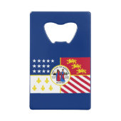 Vlag van Detroit, Michigan Credit Card Bottle Open Creditkaart Flessenopener (Voorkant)