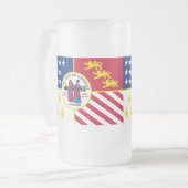 Vlag van Detroit, Michigan Frosted Glass Beer Mok (Voorkant links)