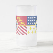 Vlag van Detroit, Michigan Frosted Glass Beer Mok (Center)
