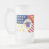 Vlag van Detroit, Michigan Frosted Glass Beer Mok (Links)
