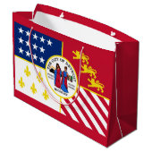Vlag van Detroit, Michigan Gift Bag Groot Cadeauzakje (Achterkant Gekanteld)