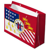 Vlag van Detroit, Michigan Gift Bag Groot Cadeauzakje (Voorkant Gekanteld)