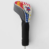 Vlag van Detroit, Michigan Golfheadcover (Schuin)
