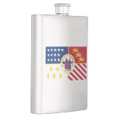 Vlag van Detroit, Michigan Hip Flask Flacon (Rechts)