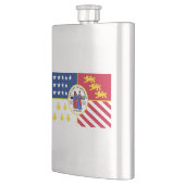 Vlag van Detroit, Michigan Hip Flask Flacon (Links)
