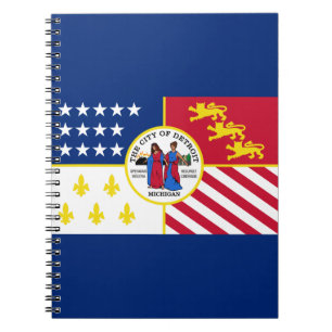 Vlag van Detroit, Michigan-laptop Notitieboek
