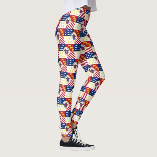 Vlag van Detroit, Michigan Leggings (Rechts)