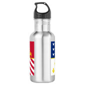 Vlag van Detroit, Michigan Water Bottle Waterfles (Achterkant)