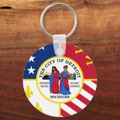 Vlag van Detroit, Sleutelhanger van Michigan (Voorkant)