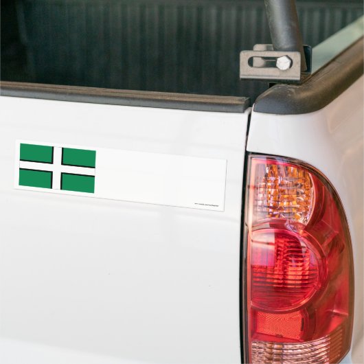 Vlag van Devon Bumpersticker (Op Truck)