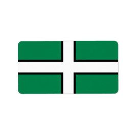 Vlag van Devon County, England Labels