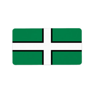 Vlag van Devon County, England Labels