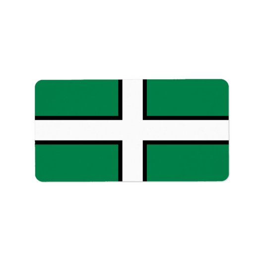 Vlag van Devon County, England Labels (Voorkant)
