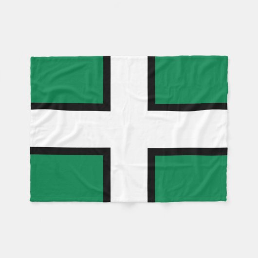 Vlag van Devon (Groot-Brittannië) Fleece Deken (Voorkant (Horizontaal))