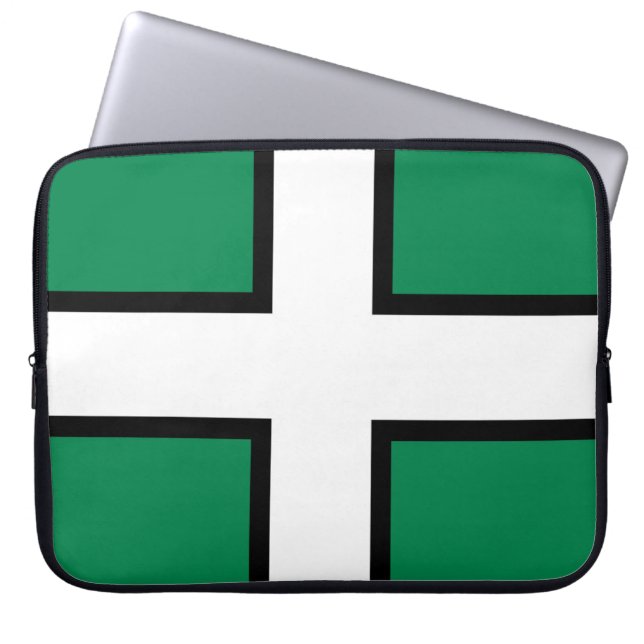 Vlag van Devon (Groot-Brittannië) Laptop Sleeve (Voorkant)