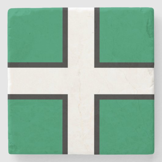 Vlag van Devon (Groot-Brittannië) Stenen Onderzetter (Voorkant)