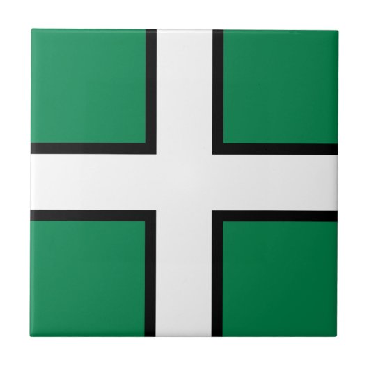 Vlag van Devon (Groot-Brittannië) Tegeltje (Voorkant)