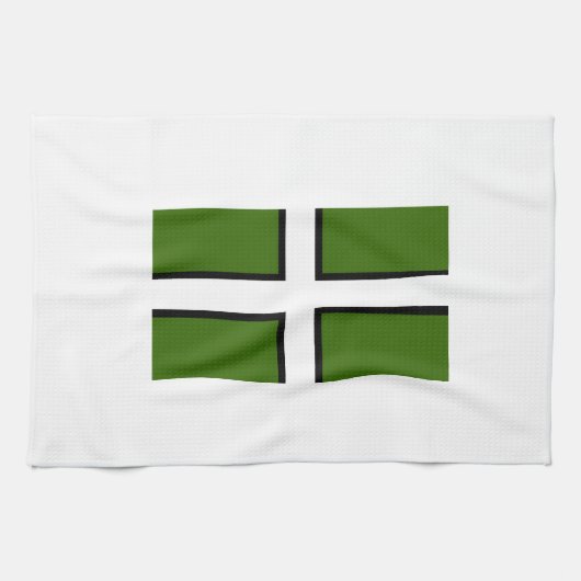 Vlag van Devon Theedoek (Horizontaal)