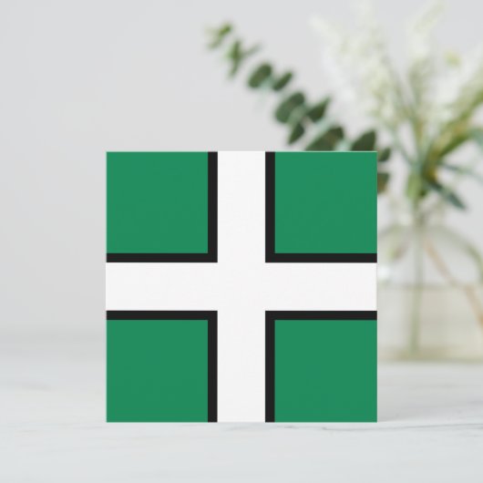 Vlag van Devon (VK) Kaart (Staand voorkant)