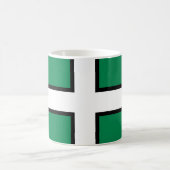 Vlag van Devon (VK) Koffiemok (Center)