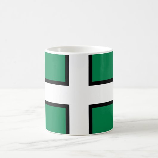 Vlag van Devon (VK) Koffiemok (Center)