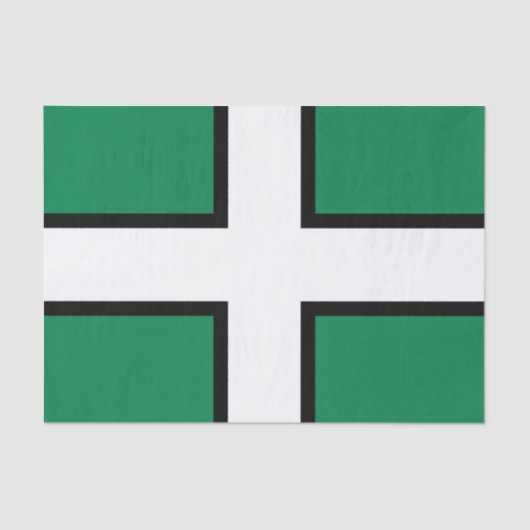 Vlag van Devon (VK) Tissuepapier (Voorkant)