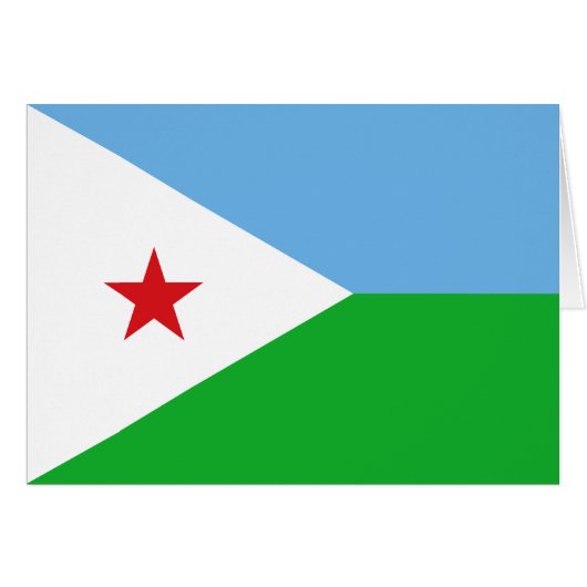 Vlag van Djibouti (Voorkant Horizontaal)