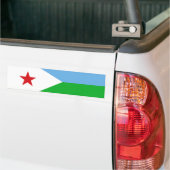 Vlag van Djibouti (Afrikaanse natie) Bumpersticker (Op Truck)