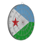 Vlag van Djibouti (Afrikaanse natie) Dartbord (Voorkant Links)