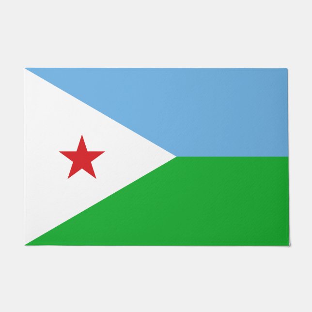 Vlag van Djibouti (Afrikaanse natie) Deurmat (Voorkant)
