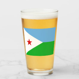 Vlag van Djibouti (Afrikaanse natie) Glas