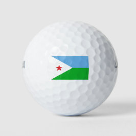 Vlag van Djibouti (Afrikaanse natie) Golfballen
