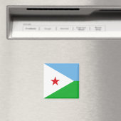 Vlag van Djibouti (Afrikaanse natie) Magneet (Insitu (Vaatwasser))