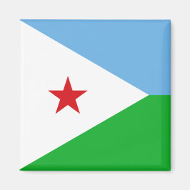 Vlag van Djibouti (Afrikaanse natie) Magneet