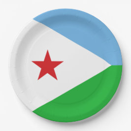 Vlag van Djibouti (Afrikaanse natie) Papieren Bordje