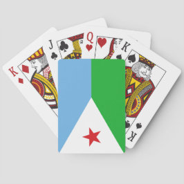 Vlag van Djibouti (Afrikaanse natie) Pokerkaarten