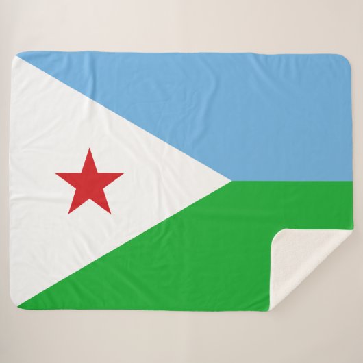 Vlag van Djibouti (Afrikaanse natie) Sherpa Deken (Voorkant (horizontaal))
