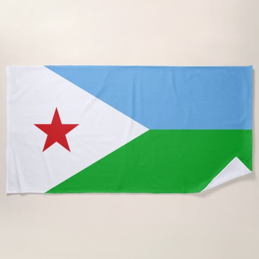 Vlag van Djibouti (Afrikaanse natie) Strandlaken (Voorkant)
