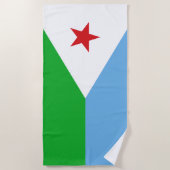 Vlag van Djibouti (Afrikaanse natie) Strandlaken (Voorkant)