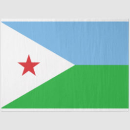 Vlag van Djibouti (Afrikaanse natie) Tissuepapier