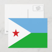 Vlag van Djibouti Briefkaart (Voorkant / Achterkant)