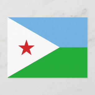 Vlag van Djibouti Briefkaart