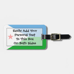 Vlag van Djibouti - Easy ID Personal Bagagelabel