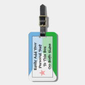 Vlag van Djibouti - Easy ID Personal Bagagelabel (Voorkant verticaal)