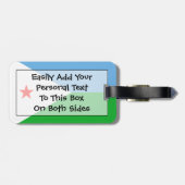 Vlag van Djibouti - Easy ID Personal Bagagelabel (Achterkant horizontaal)