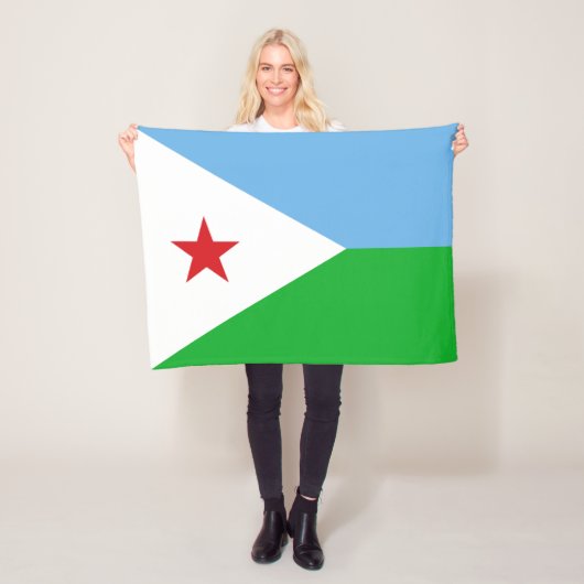 Vlag van Djibouti Fleece Deken (In situ)