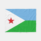 Vlag van Djibouti Fleece Deken (Voorkant (Horizontaal))