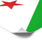 Vlag van Djibouti Foto Afdruk (Hoek)